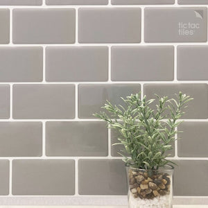 12" x 12" Peel & Stick Subway Tile Gray 1 Box #915ND