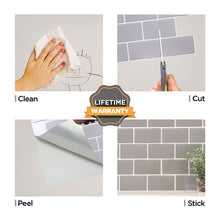 Load image into Gallery viewer, 12&quot; x 12&quot; Peel &amp; Stick Subway Tile Gray 1 Box #915ND
