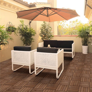 Plastic Interlocking Deck Tile (Set of 27)
