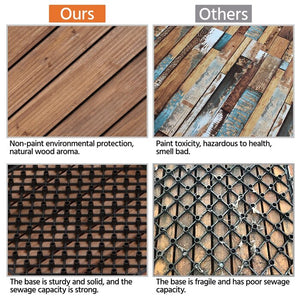 Plastic Interlocking Deck Tile (Set of 27)