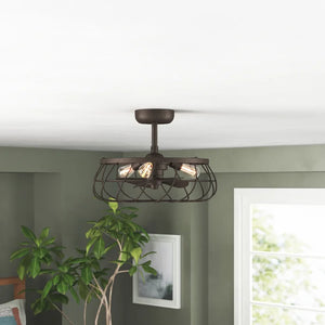 12'' Aric 3 - Blade Ceiling Fan with and Light Kit Included
