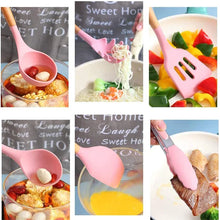 Load image into Gallery viewer, Pink 12 Pieces Silicone Assorted Kitchen Utensil Set
