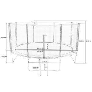 12' Round Backyard Trampoline with Safety Enclosure MRM2660