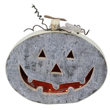 Load image into Gallery viewer, 12&quot; Gray Led Battery Operated Jack-O-Lantern Halloween Table Top Decoration, Set of 2, OG456
