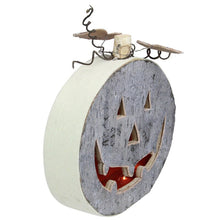 Load image into Gallery viewer, 12&quot; Gray Led Battery Operated Jack-O-Lantern Halloween Table Top Decoration, Set of 2, OG456
