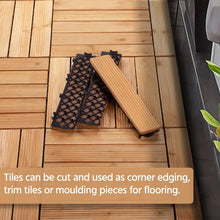 Load image into Gallery viewer, 12&quot; x 12&quot; Wood Interlocking Deck Tile in Natural Wood
