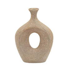 Load image into Gallery viewer, 13&quot; Beaded Oval Vase Cut-Out, Champagne GL1084
