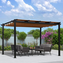 Load image into Gallery viewer, 13.12 Ft. W x 9.84 Ft. D Aluminum Pergola with Canopy
