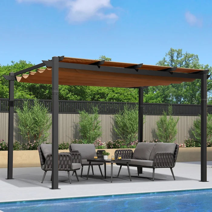 13.12 Ft. W x 9.84 Ft. D Aluminum Pergola with Canopy