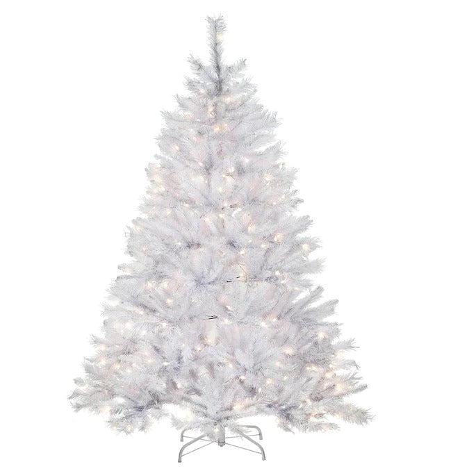 National Tree Company 6-ft Pine Traditional Artificial Christmas Tree Constant White (Unlit) Incandescent Lights