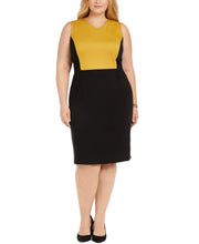 Load image into Gallery viewer, Women's Plus Size Colorblocked Sheath Dress by Kasper
