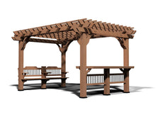 Load image into Gallery viewer, 14 ft. x 10 ft. Oasis Wood Cedar Pergola 1260CDR (4 boxes)
