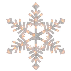 15.5" Lighted Snowflake Christmas Window Silhouette