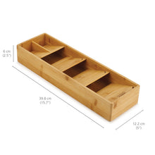 Load image into Gallery viewer, 15.65&#39;&#39; H x 4.8&#39;&#39; W x 2.36&#39;&#39; D Flatware &amp; Kitchen Utensils Drawer Organizer
