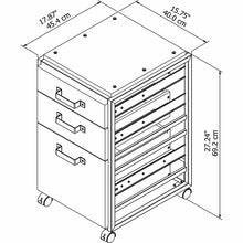 Load image into Gallery viewer, Restored Gray 15.75&#39;&#39; Wide 3 -Drawer Mobile Vertical Filing Cabinet
