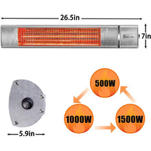 Load image into Gallery viewer, 1500 Watt Electric Ceiling Mounted Patio Heater
