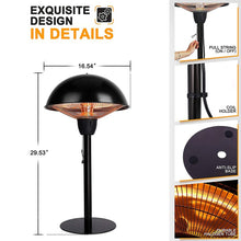 Load image into Gallery viewer, 1500 Watt Electric Tabletop Patio Heater
