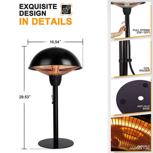 1500 Watt Electric Tabletop Patio Heater