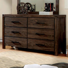 Load image into Gallery viewer, Furniture of America Krentin Rustic Wood 6-Drawer Dresser in Wire-Brushed Brown
