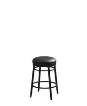 Load image into Gallery viewer, Counter Height Stool Finished in Pepper with Tobacco Bonded Leather Cushion #9413
