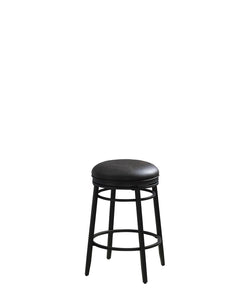 Counter Height Stool Finished in Pepper with Tobacco Bonded Leather Cushion #9413