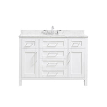 Load image into Gallery viewer, Ove Decors  Tahoe 48" White Vanity with Carrara Marble Countertop *AS-IS* 6426RR
