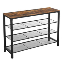 Load image into Gallery viewer, Rustic Brown 15 Pair Shoe Storage Bench 5421RR

