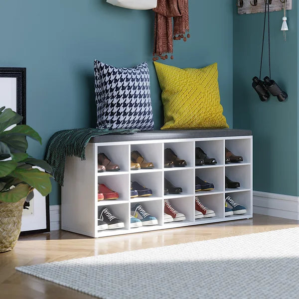 15 Pair Shoe Storage Bench