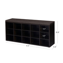 Load image into Gallery viewer, 15 Pair Shoe Storage Bench
