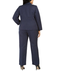 Women's Plus Size Pinstriped Pants Suit by Le Suit
