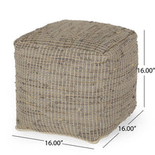 Load image into Gallery viewer, 16&quot; Wide Square Pouf Ottoman 948AH
