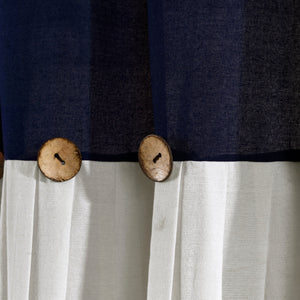 Linen Button Window Curtain Panel 40" x 108" - SET OF 2