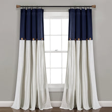 Load image into Gallery viewer, Linen Button Window Curtain Panel 40&quot; x 108&quot; - SET OF 2
