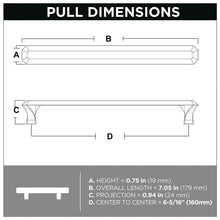 Load image into Gallery viewer, Champagne Bronze Napier 6 5/16&quot; Center to Center Appliance Pull (Part number: P041763K-CZ-C) Set of 10 - GL359
