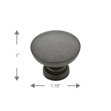 Load image into Gallery viewer, Soft Iron Fulton 1 3/16" Diameter Mushroom Knob (Part number: P29523K-SI-B) (Set of 10) GL1142

