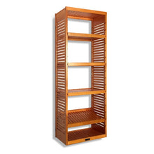 Load image into Gallery viewer, 16&quot; W Deep Solid Wood Deluxe Storage Tower Honey Maple #1585HW
