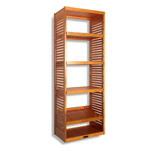 16" W Deep Solid Wood Deluxe Storage Tower Honey Maple #1585HW