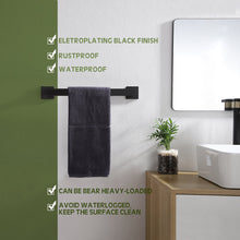 Load image into Gallery viewer, Black Wall Mounted Towel Bar
