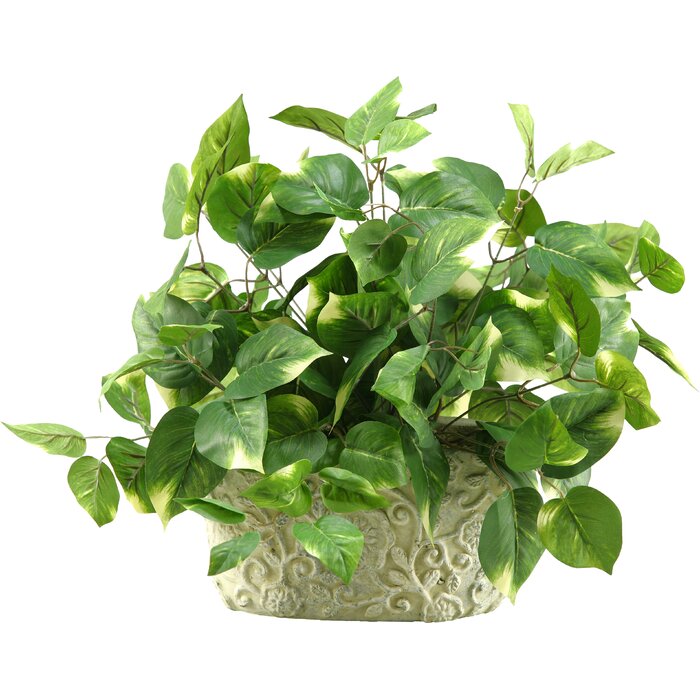 16'' Faux Ivy Plant in Ceramic Planter