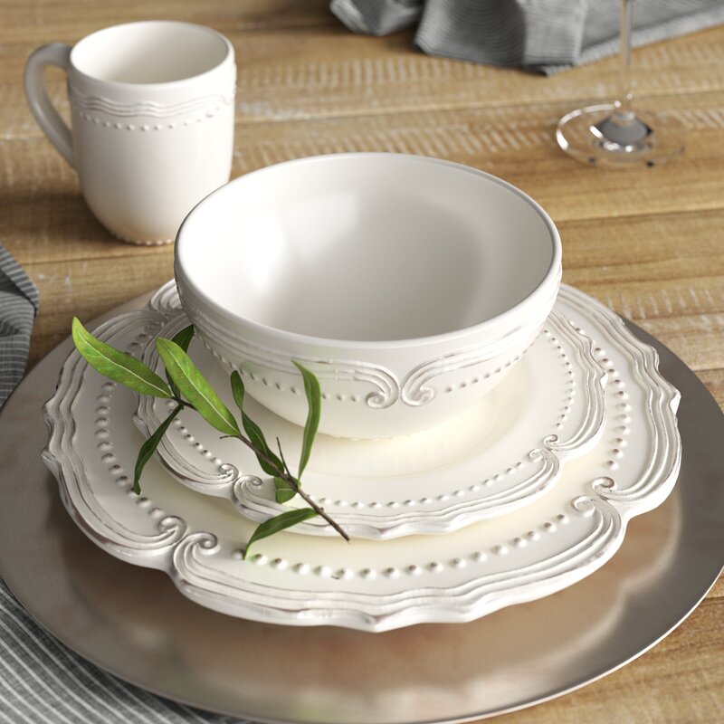16 Piece Dinnerware Set, Service for 4