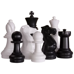 16" Giant Plastic Chess Set with Quick Fold Nylon Board