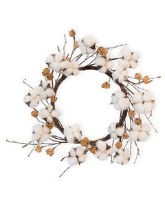 17" Man-Made Cotton Wreath #204DC - HW