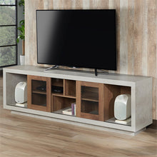 Load image into Gallery viewer, Furniture of America Oox Industrial Wood 70.78-Inch TV Stand in Walnut 2343AH

