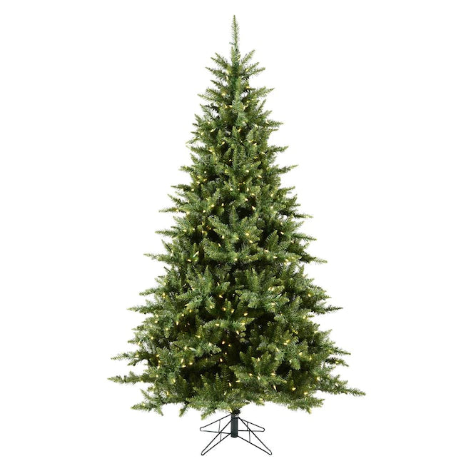 7.5-ft Pre-lit Traditional Artificial Christmas Tree with LED Lights