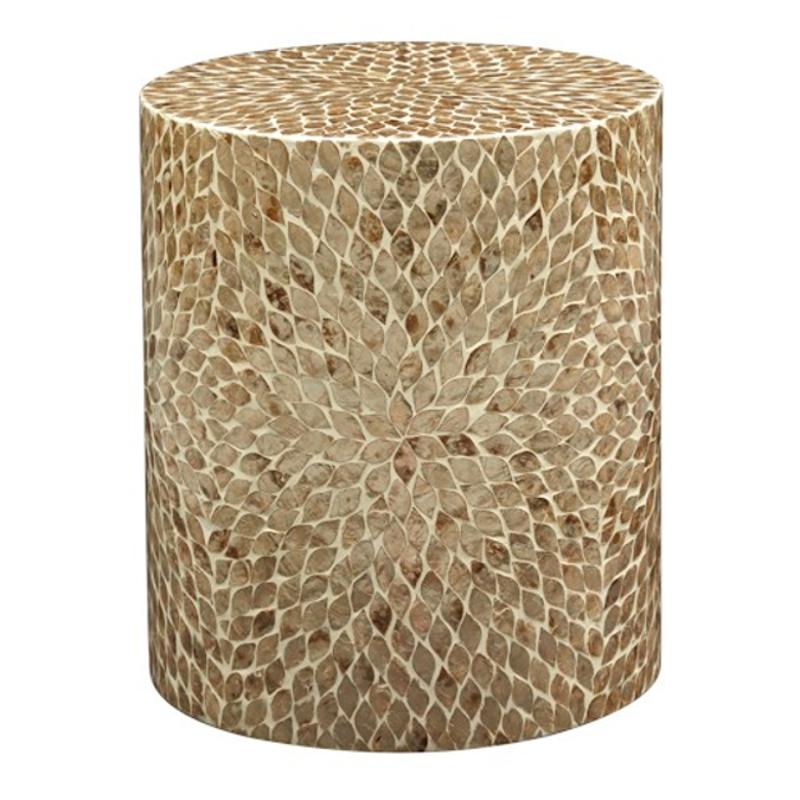 Jofran Furniture Global Archive Capiz Drum Accent Table - Sand