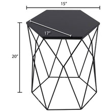 Load image into Gallery viewer, Serta at Home Element Geometric Side Table in Midnight Black 7325
