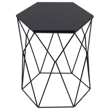 Load image into Gallery viewer, Serta at Home Element Geometric Side Table in Midnight Black 7325
