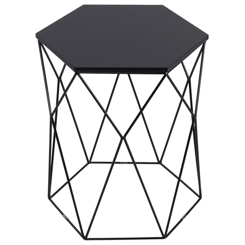 Serta at Home Element Geometric Side Table in Midnight Black 7325