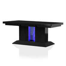 Load image into Gallery viewer, Furniture of America Antoine Lighted Wood Pedestal Dining Table in Black
