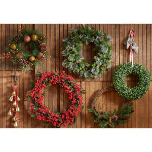 17" Faux Boxwood Wreath 1955CDR